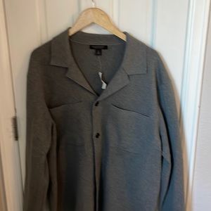 Men’s gray BR organic cotton cardigan